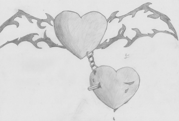 Идеи для срисовки простые карандашом для начинающих сердечко (90 фото)