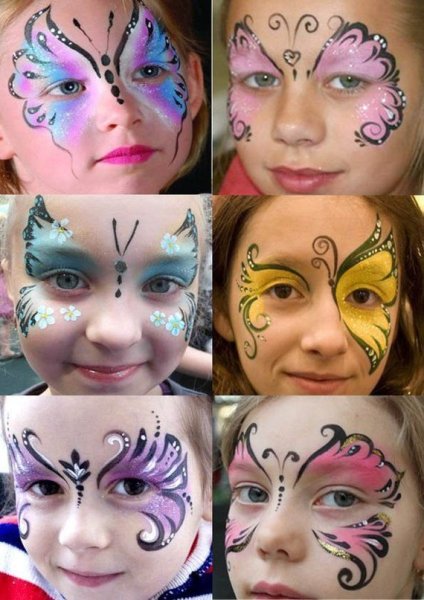 Идеи для срисовки на лице простые для детей начинающих аквагримом (90 фото)