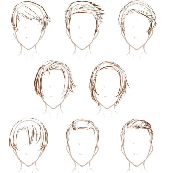 Мужские волосы для рисования
