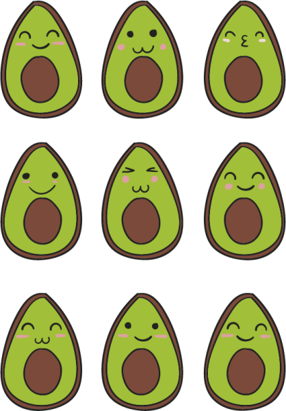 Идеи для срисовки маленькие авокадо для наклеек (88 фото)