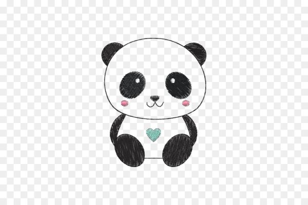 Идеи для срисовки панда маленький с сердечком (90 фото)