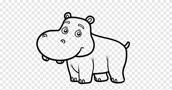 Как нарисовать бегемота — Все для детского сада