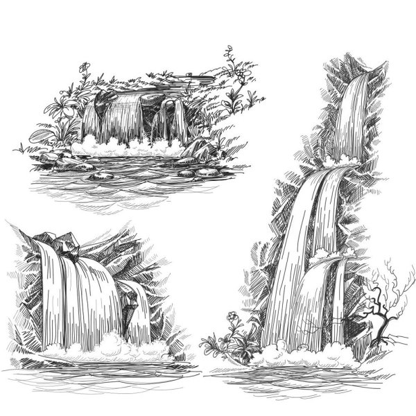 Идеи для срисовки водопад маленький (90 фото)