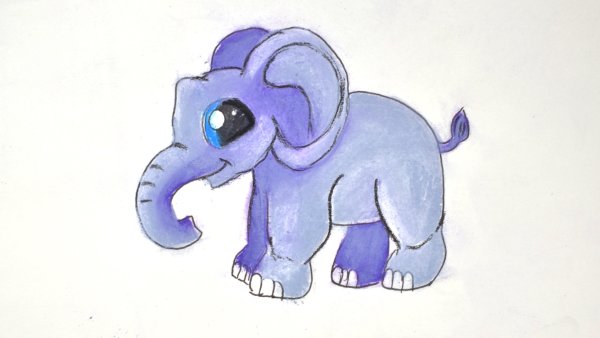 Идеи для срисовки милый слоник поэтапно (90 фото)