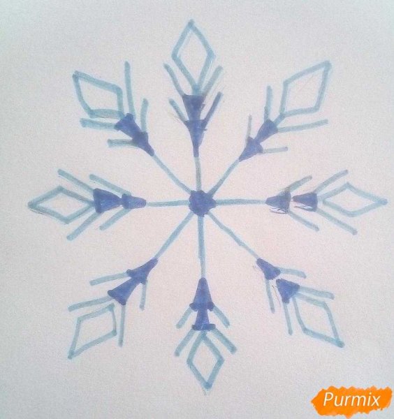 Идеи для срисовки снежинка простой поэтапно (90 фото)