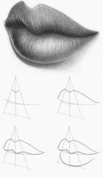 Идеи для срисовки нос карандашом поэтапно легко (90 фото)