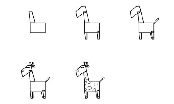 Идеи для срисовки жираф простой поэтапно (90 фото)