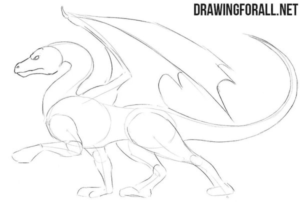 Идеи для срисовки драконы поэтапно простым карандашом (90 фото)