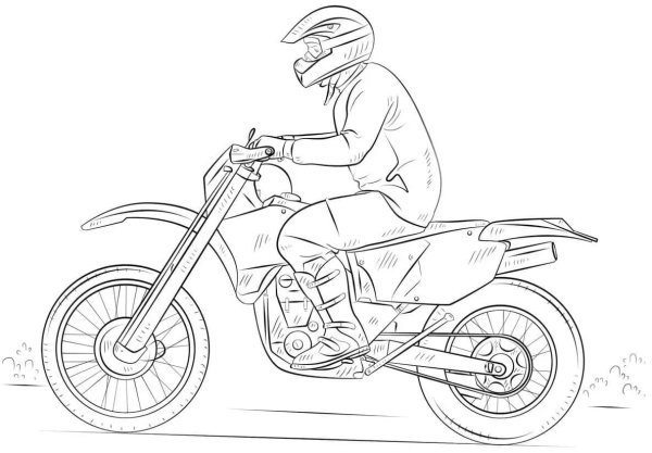 Идеи для срисовки простым карандашом мотоциклов поэтапно (90 фото)