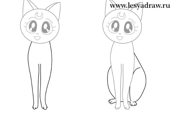 Рисование аниме для начинающих кот