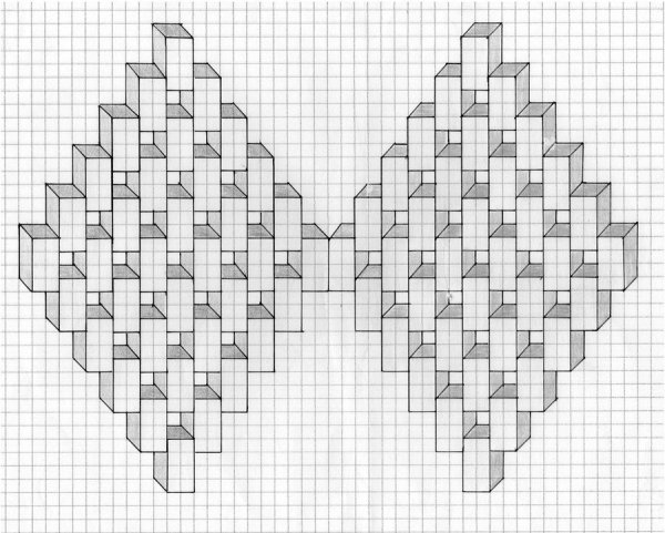 Идеи для срисовки 3д легкие карандашом по клеточкам (90 фото)