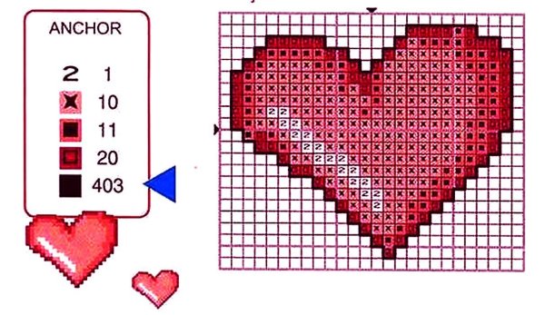 Идеи для срисовки по клеточкам сердечки легко маленькие (90 фото)