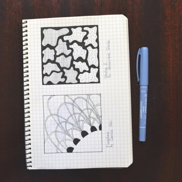 Идеи для срисовки красивые легкие по клеточкам черной ручкой (90 фото)