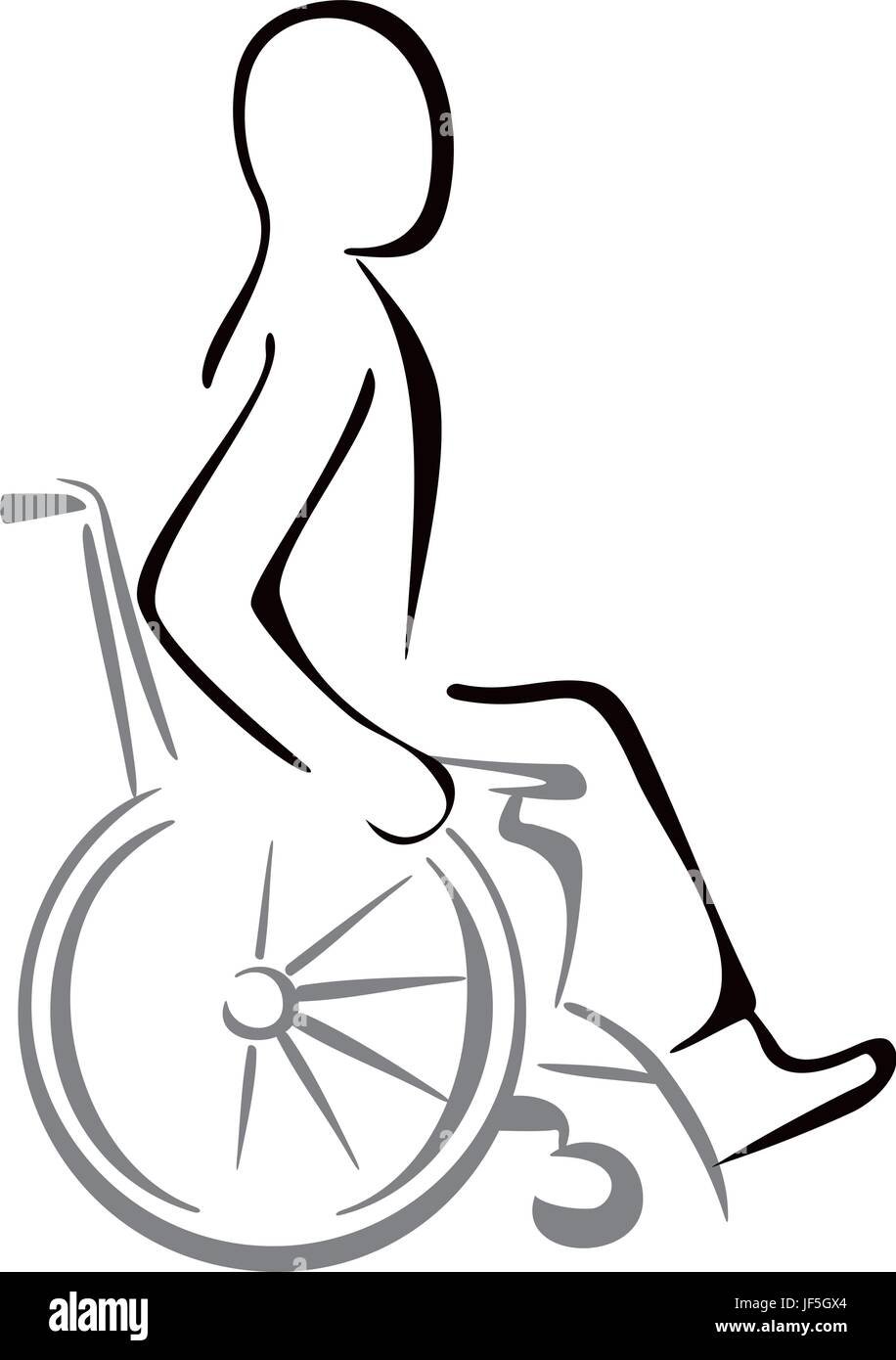 Счастливый мальчик-инвалид в инвалидной коляске раскраски
