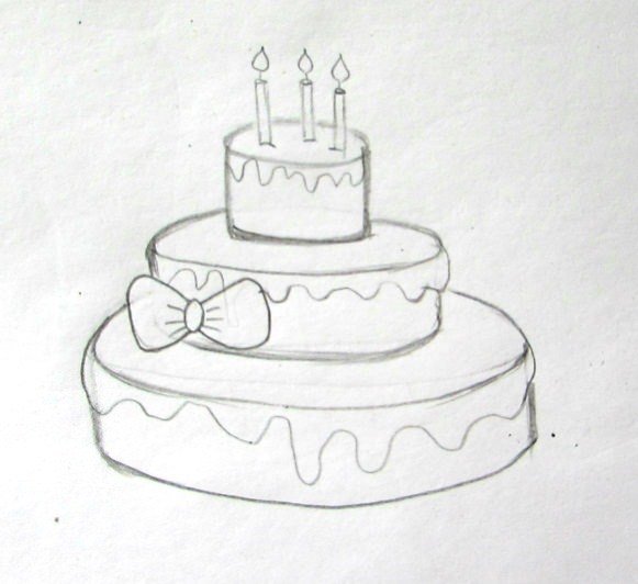 Красивые и легкие рисунки тортиков