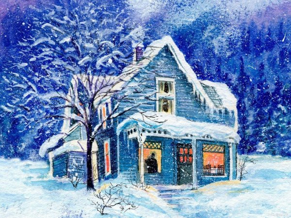Красивые зимние домики для зимнего отдыха (25 фото)
