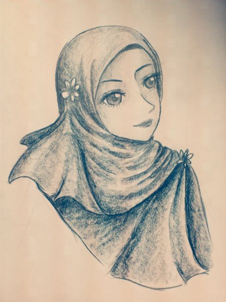 Идеи для срисовки красивые девушек в хиджабе (90 фото)