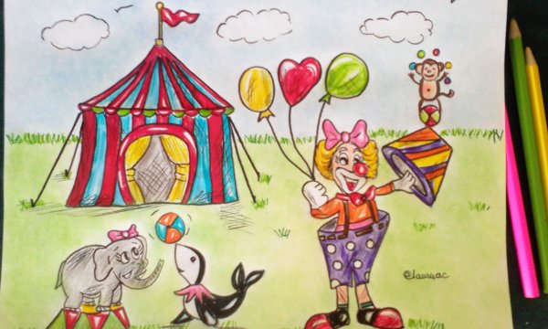 Идеи для срисовки цирк красивый (81 фото)