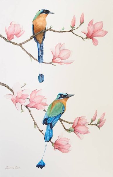Идеи для срисовки красивые с птицами и цветами (90 фото)