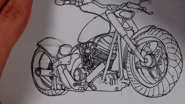 Идеи для срисовки красивые мотоциклов (90 фото)