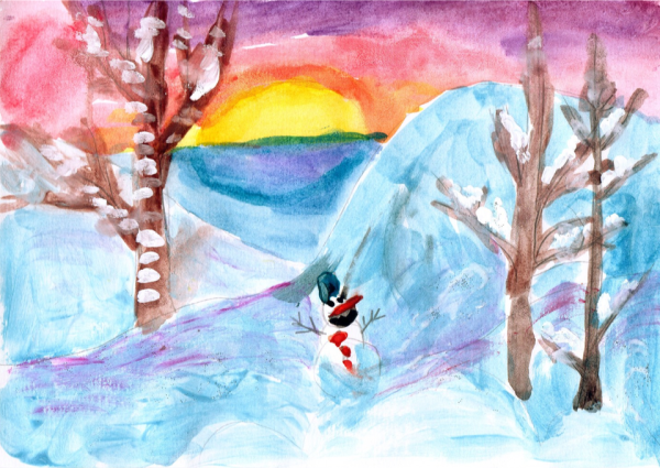 Идеи для срисовки красивые про зиму для детей (90 фото)