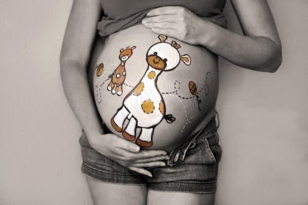 Идеи для срисовки на животе беременных красивые (90 фото)