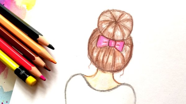 Рисунки цветными карандашами для срисовки