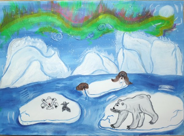 Арктика глазами детей рисунки