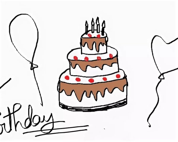 Как нарисовать красивую открытку на день рождения
