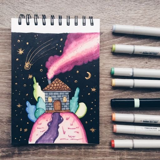 Рисунки маркерами