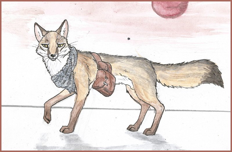 Корсак рисунок для детей