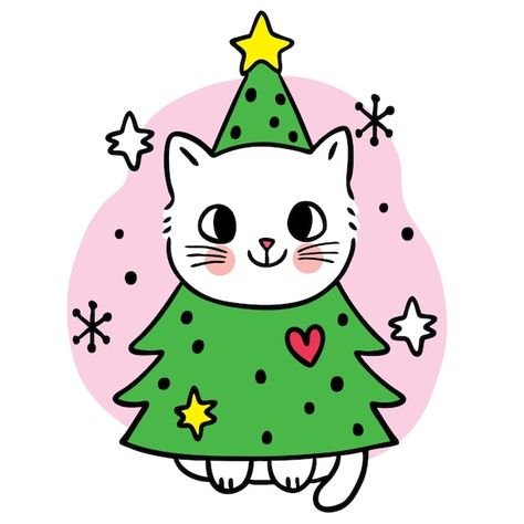 Новогодние котики милые