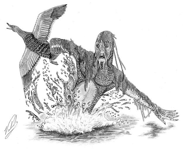 Водяной рисунок карандашом