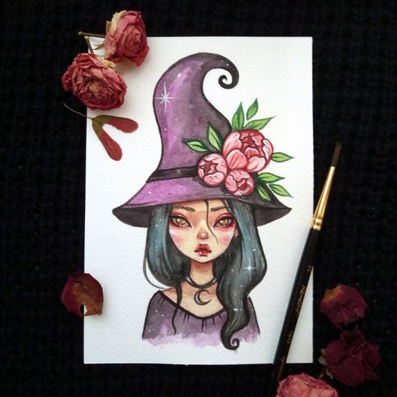 Хэллоуин рисунки в скетчбук