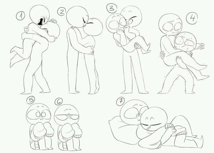 Прикольные позы для рисования
