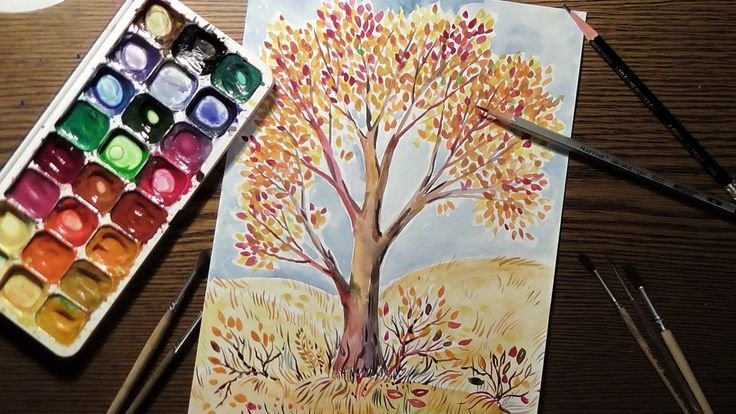 Рисунки красками