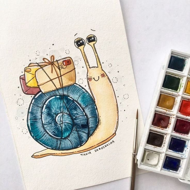 Идеи для рисунков в скетчбуке легкие