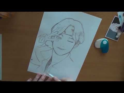BTS карандашом Тэхен легкие