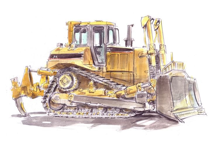 Caterpillar d10t чертеж