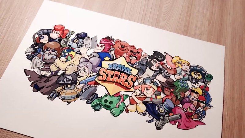 Рисунок персонажи из Brawl Stars