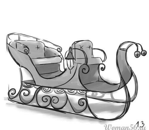 Рисунок саней