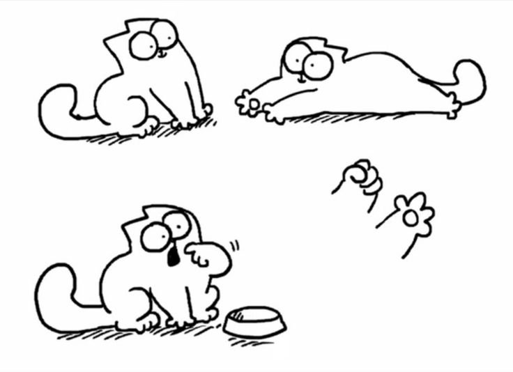 Рисунки для срисовки котики
