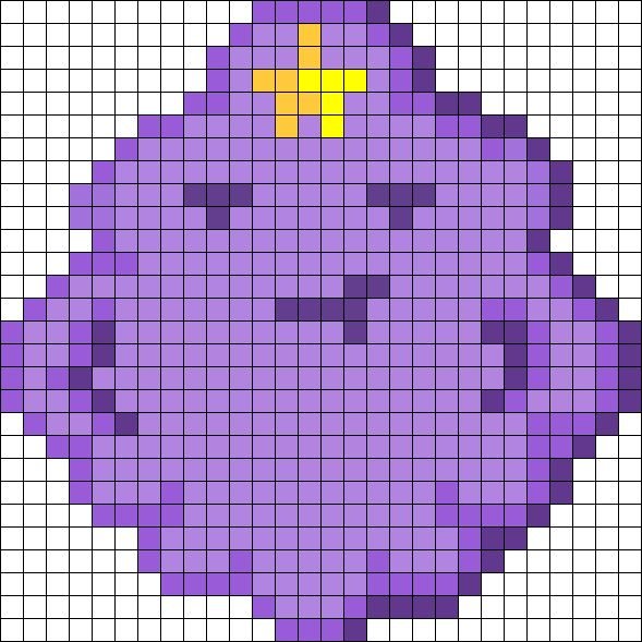 Рисование по клеточкам фиолетовый