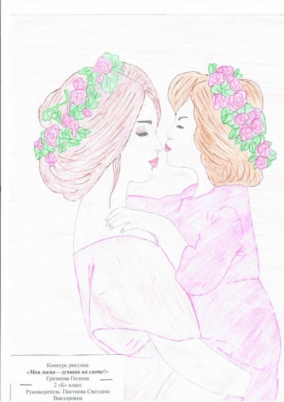 Рисунок мамы на конкурс