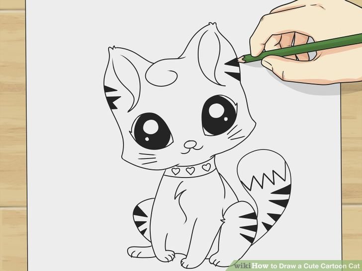 Рисунки котиков для срисовки