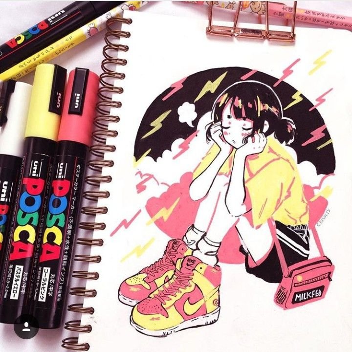 Арты маркерами Posca