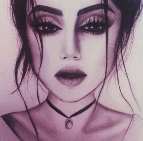 Рисунок девушки карандашом