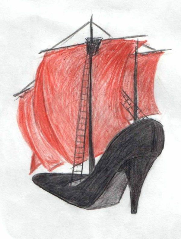 Рисунок на тему Алые паруса
