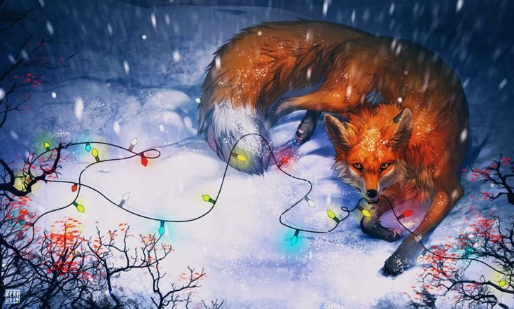 Новогодние лисы