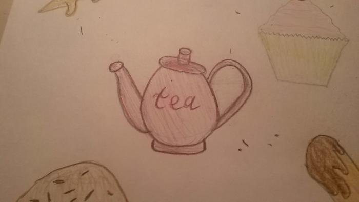 Чайник рисунок карандашом